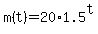m%28t%29=20%2A1.5%5Et