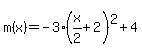 m%28x%29=-3%28x%2F2%2B2%29%5E2%2B4