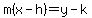 m%28x-h%29=y-k%29