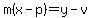 m%28x-p%29=y-v