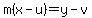 m%28x-u%29=y-v