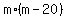 m%2A%28m-20%29