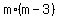 m%2A%28m-3%29