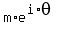 m%2Ae%5E%28i%2Atheta%29+