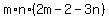 m%2An%2A%282m+-+2+-+3n%29