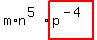 m%2An%5E%285%29%2Ahighlight_red%28+p%5E%28-4%29+%29