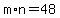 m%2An+=+48