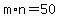 m%2An+=+50