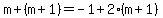 m%2B%28m%2B1%29=-1%2B2%28m%2B1%29