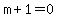 m%2B1=0