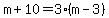 m%2B10=3%28m-3%29