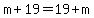 m%2B19=19%2Bm