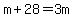 m%2B28=3m