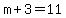 m%2B3=11