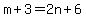 m%2B3=2n%2B6