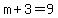 m%2B3=9