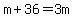 m%2B36=3m