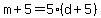m%2B5=5%2A%28d%2B5%29