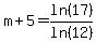 m%2B5=ln%2817%29%2Fln%2812%29