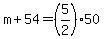 m%2B54=%285%2F2%2950