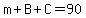 m%2BB%2BC=90