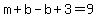 m%2Bb-b%2B3=9