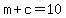 m%2Bc=10