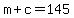 m%2Bc=145