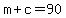 m%2Bc=90