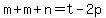 m%2Bm%2Bn=t-2p