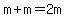 m%2Bm=2m