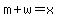 m%2Bw=x