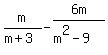 m%2F%28m%2B3%29-6m%2F%28m%5E2-9%29