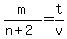 m%2F%28n%2B2%29=t%2Fv+