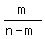 m%2F%28n-m%29