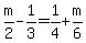 m%2F2-1%2F3=1%2F4%2Bm%2F6