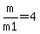 m%2Fm1=4
