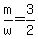 m%2Fw+=+3%2F2