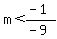 m%3C%28-1%29%2F%28-9%29
