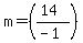 m=%28%2814%29%2F%28-1%29%29