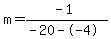 m=%28-1%29%2F%28-20--4%29