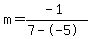 m=%28-1%29%2F%287--5%29