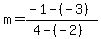 m=%28-1-%28-3%29%29%2F%284-%28-2%29%29