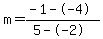 m=%28-1--4%29%2F%285--2%29