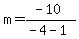 m=%28-10%29%2F%28-4-1%29