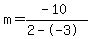 m=%28-10%29%2F%282--3%29