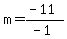 m=%28-11%29%2F%28-1%29