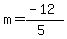 m=%28-12%29%2F%285%29