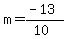 m=%28-13%29%2F%2810%29