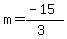 m=%28-15%29%2F%283%29